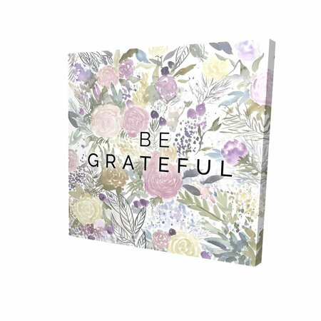 BEGIN HOME DECOR 12 x 12 in. Be Grateful-Print on Canvas 2080-1212-FL346-1